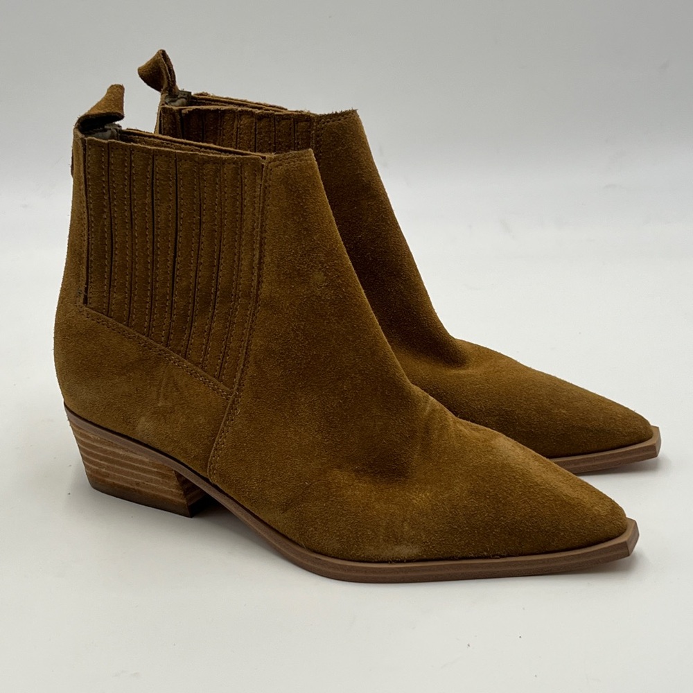 Marc Fisher Brown Suede Ankle Booties